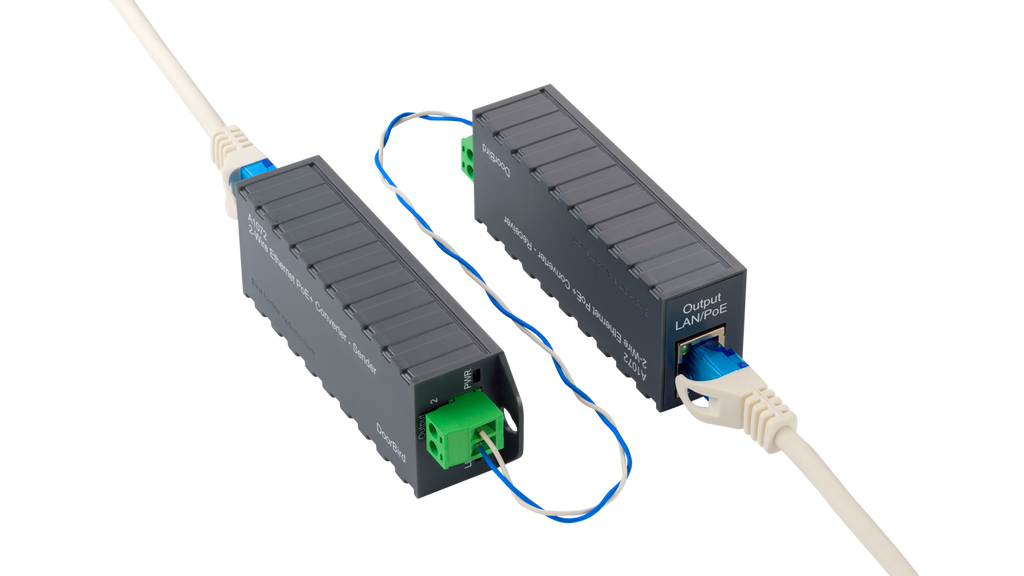 2-wire Ethernet PoE+ Converter A1072