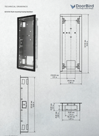 DoorBird D2x01KV / D2x02FV Fingerprint 50 / D2102FV EKEY / D2x01FV EKEY sLine / D2x02FV EKEY sLine Flush-mounting Housing (Backbox)