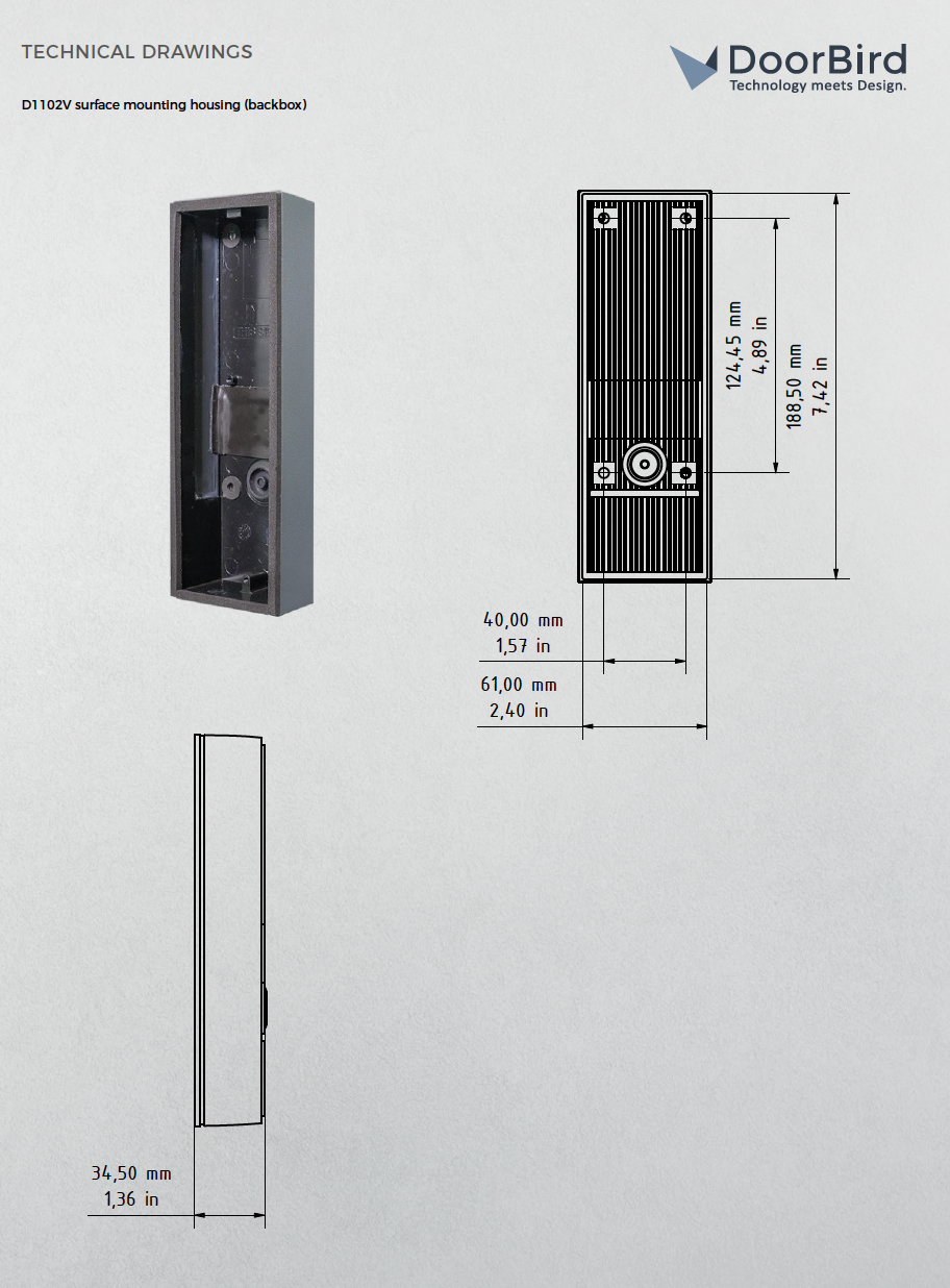 D1102V SURFACE-MOUNTING HOUSING (BACKBOX)