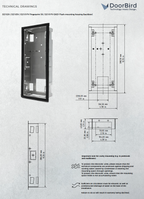 DoorBird D2x02V / D2x03V / D2x01TFV / D2x01FV Fingerprint 50 / D2x01FV EKEY Flush-mounting Housing (Backbox)