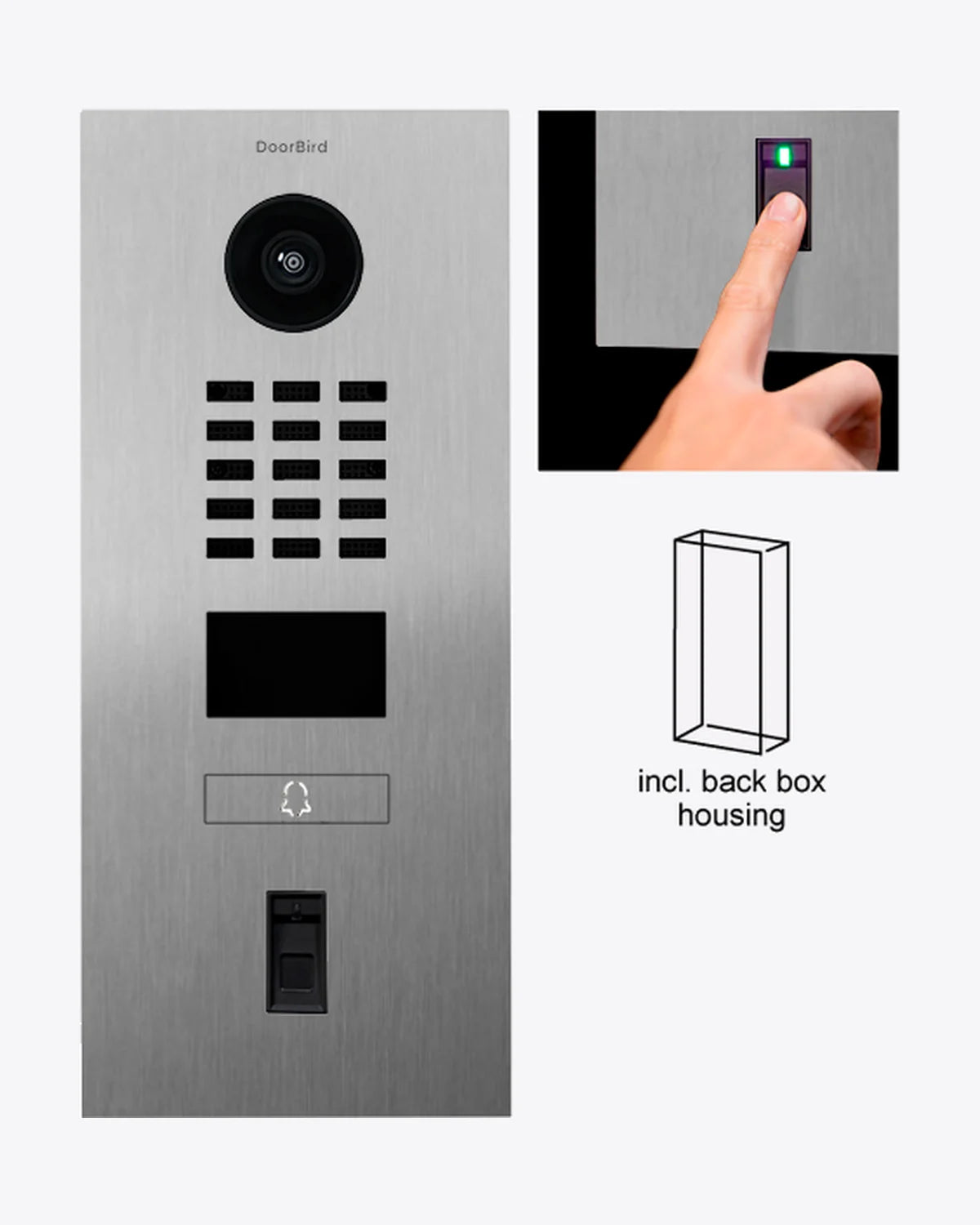 D2201FV Fingerprint 50 Flush-mount IP Video Intercom