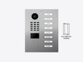 D2208V Flush-mount IP Video Intercom — Stainless steel V2A, brushed