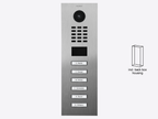 D2206V Surface-mount IP Video Intercom — Stainless steel V2A, brushed
