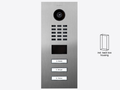 D2203V Surface-mount IP Video Intercom — Stainless steel V2A, brushed