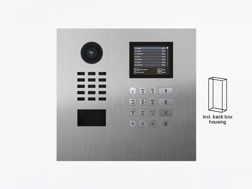 D22DKH Surface-mount IP Video Intercom — Stainless steel V2A, brushed