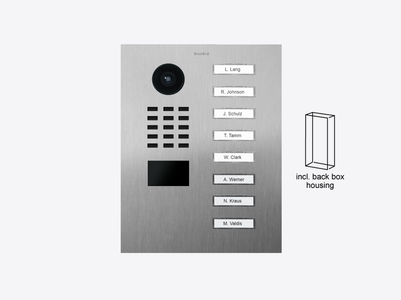 D2208V Surface-mount IP Video Intercom — Stainless steel V2A, brushed
