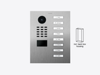 D2208V Surface-mount IP Video Intercom — Stainless steel V2A, brushed