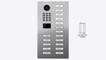 D2217V Surface-mount IP Video Intercom — Stainless steel V2A, brushed