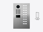 D2209V Surface-mount IP Video Intercom — Stainless steel V2A, brushed