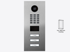 D2203V Flush-mount IP Video Intercom — Stainless steel V2A, brushed