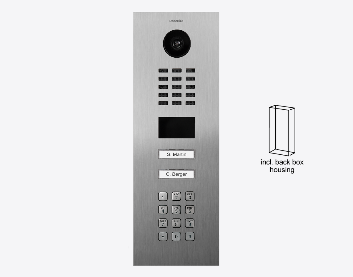 D2202KV Surface-mount IP Video Intercom — Stainless steel V2A, brushed