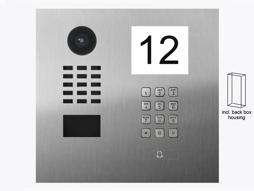 D2201IKH Surface-mount IP Video Intercom — Stainless steel V2A, brushed