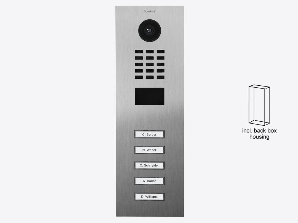 D2205V Flush-mount IP Video Intercom — Stainless steel V2A, brushed
