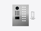 D2207V Surface-mount IP Video Intercom — Stainless steel V2A, brushed