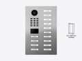 D2214V Flush-mount IP Video Intercom — Stainless steel V2A, brushed