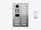 D2214V Flush-mount IP Video Intercom — Stainless steel V2A, brushed