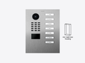 D2207V Flush-mount IP Video Intercom — Stainless steel V2A, brushed