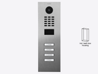 D2204V Flush-mount IP Video Intercom — Stainless steel V2A, brushed